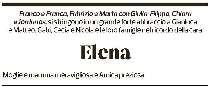 Annuncio funebre Elena Generali Felder