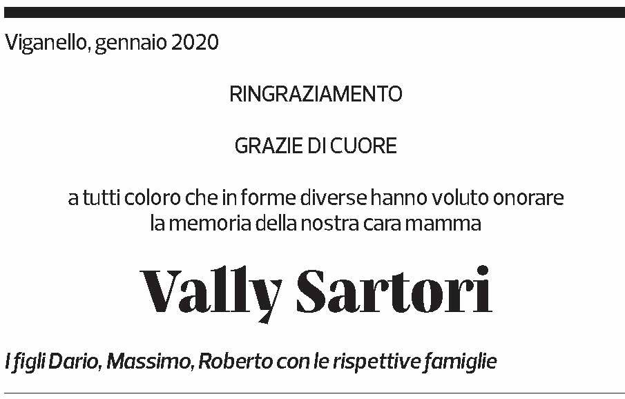 Annuncio funebre Vally Sartori
