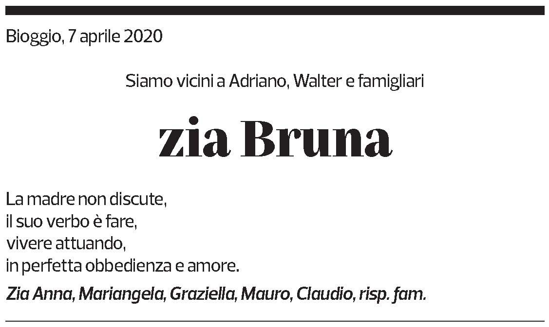 Annuncio funebre Bruna Foglia