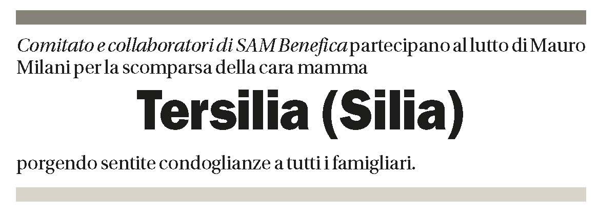 Annuncio funebre Tersilia (silia) Milani