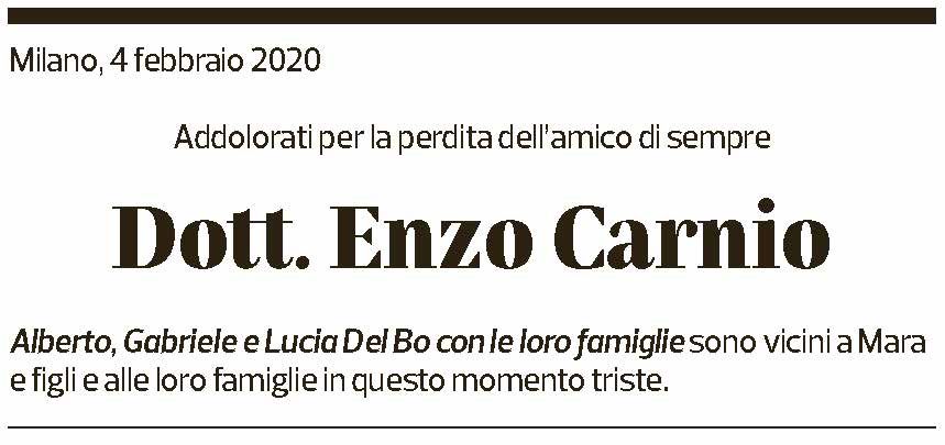Annuncio funebre Enzo Carnio