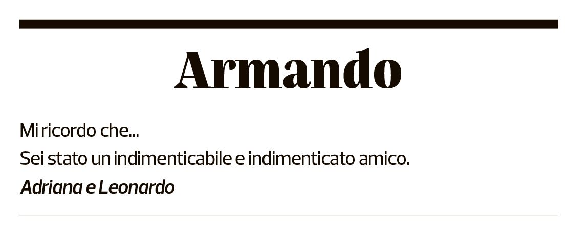 Annuncio funebre Armando Grandi