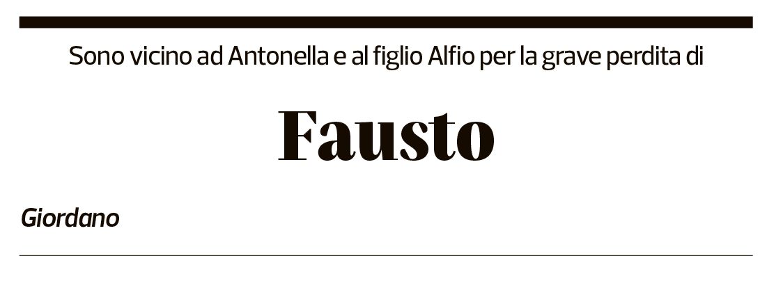 Annuncio funebre Fausto Vavassori