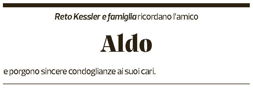 Annuncio funebre Aldo Crivelli