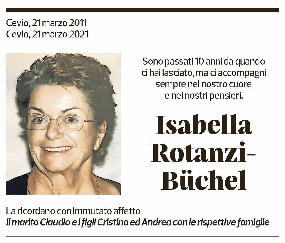 Annuncio funebre Isabella Rotanzi-büchel