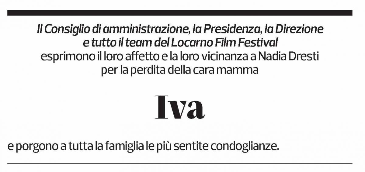 Annuncio funebre Iva Dresti
