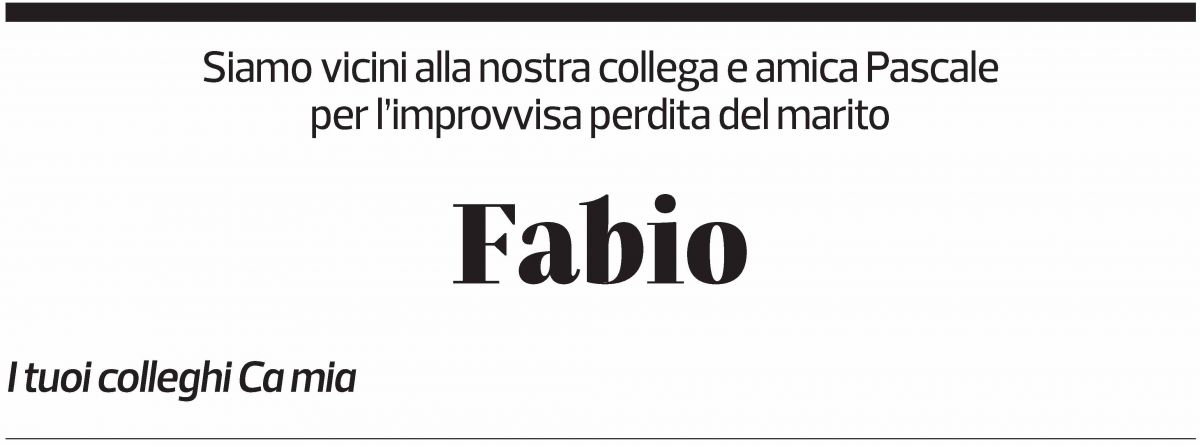 Annuncio funebre Fabio Somazzi