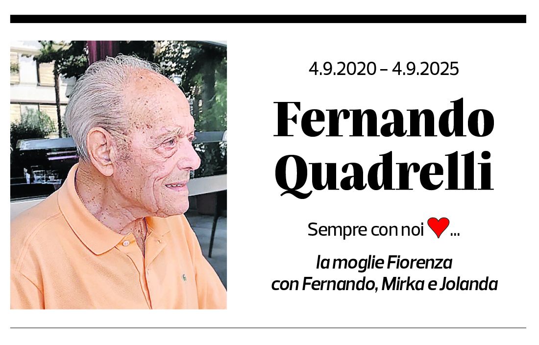 Annuncio funebre Fernando Quadrelli