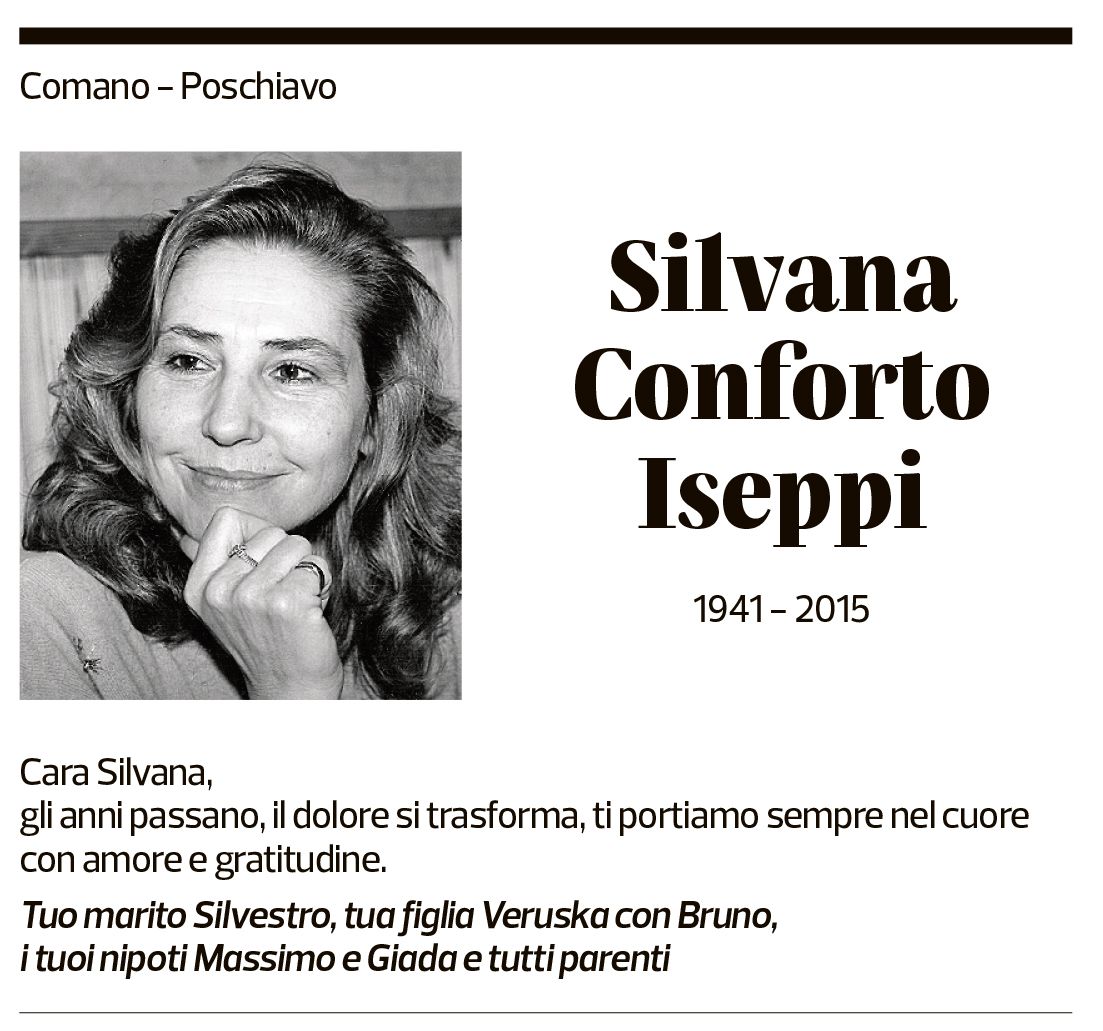 Annuncio funebre Silvana Conforto Iseppi