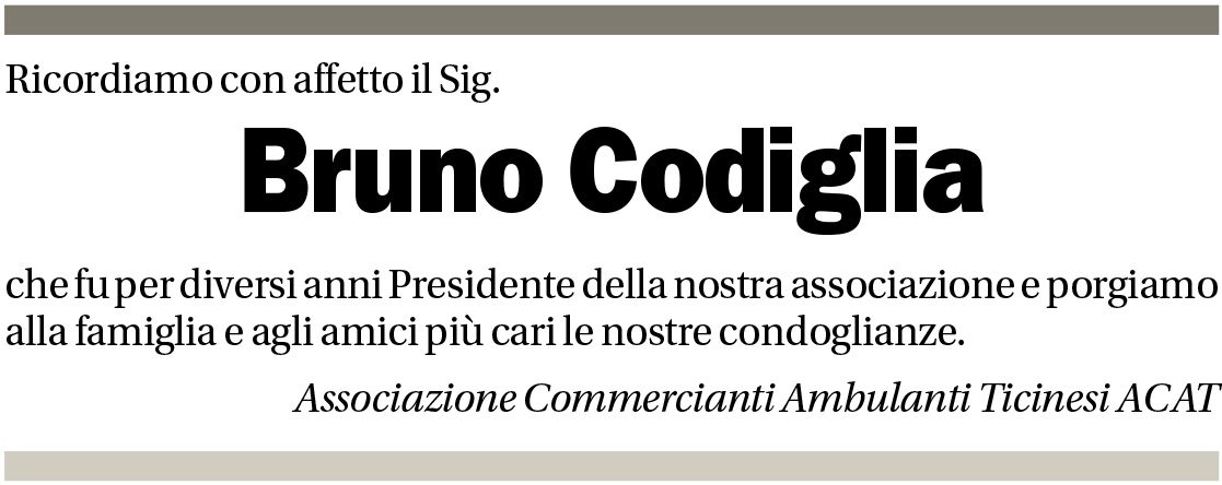 Annuncio funebre Bruno Codiglia