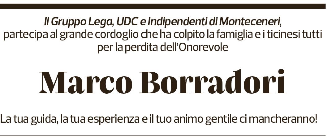 Annuncio funebre Marco Borradori