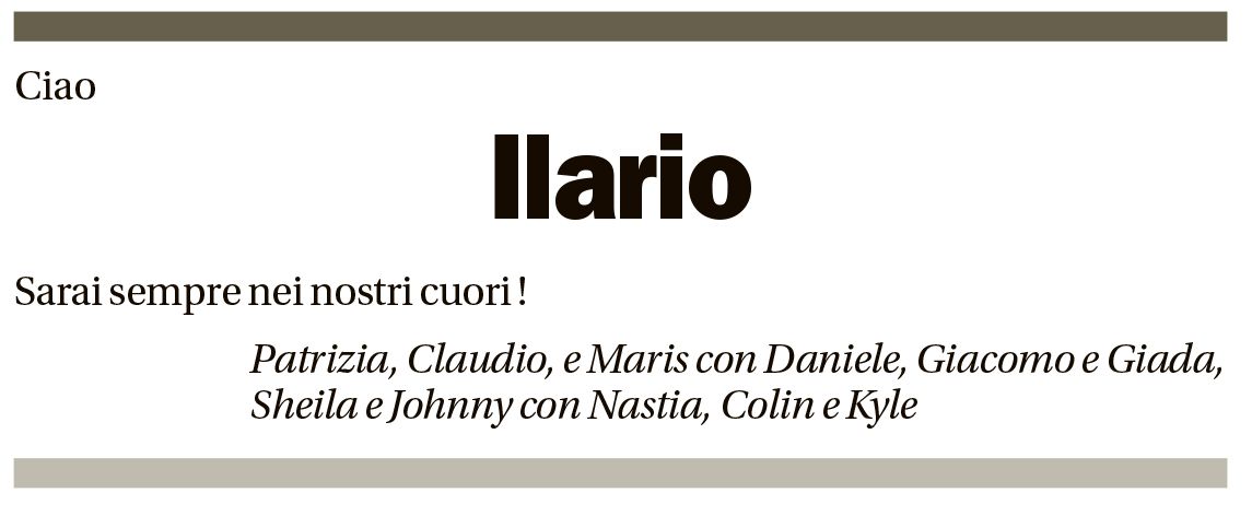 Annuncio funebre Ilario Ballerini