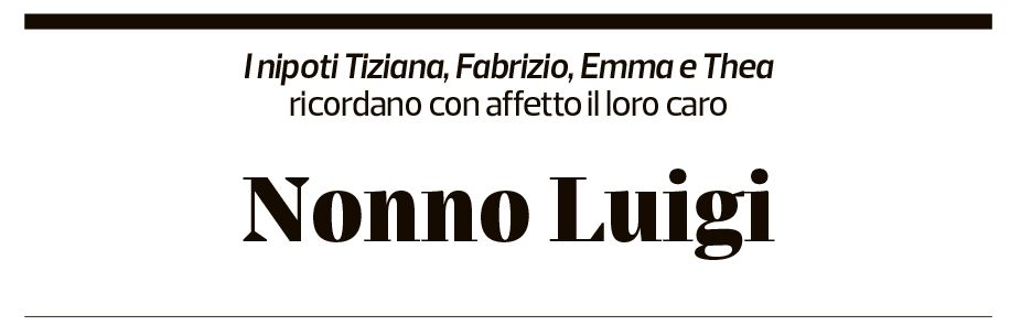 Annuncio funebre Luigi Bonalumi