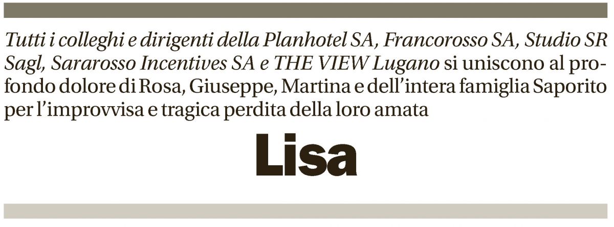 Annuncio funebre Elisa Saporito