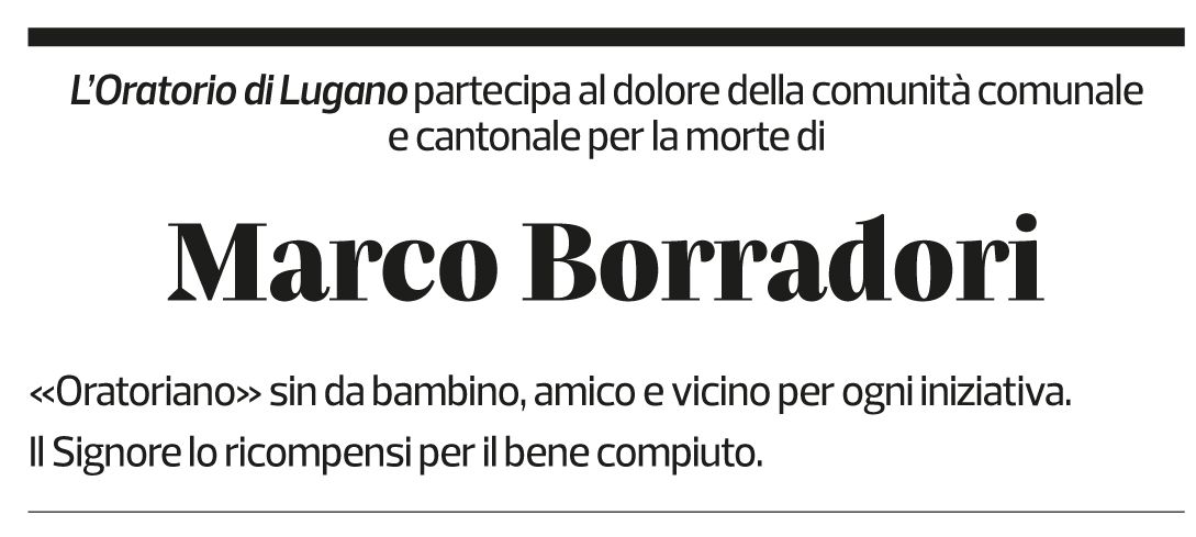 Annuncio funebre Marco Borradori