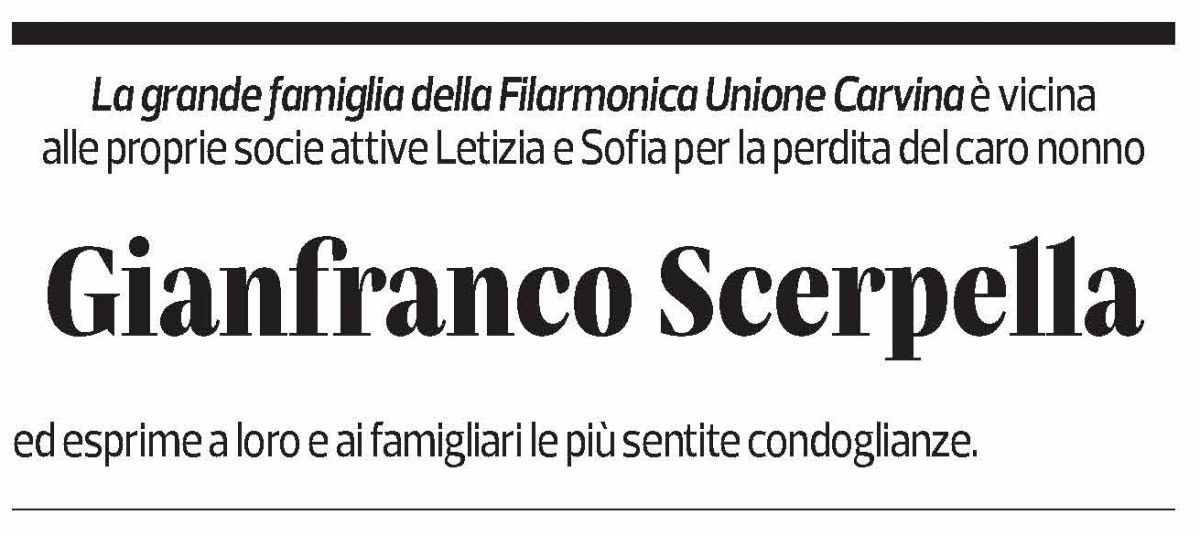 Annuncio funebre Gianfranco Scerpella