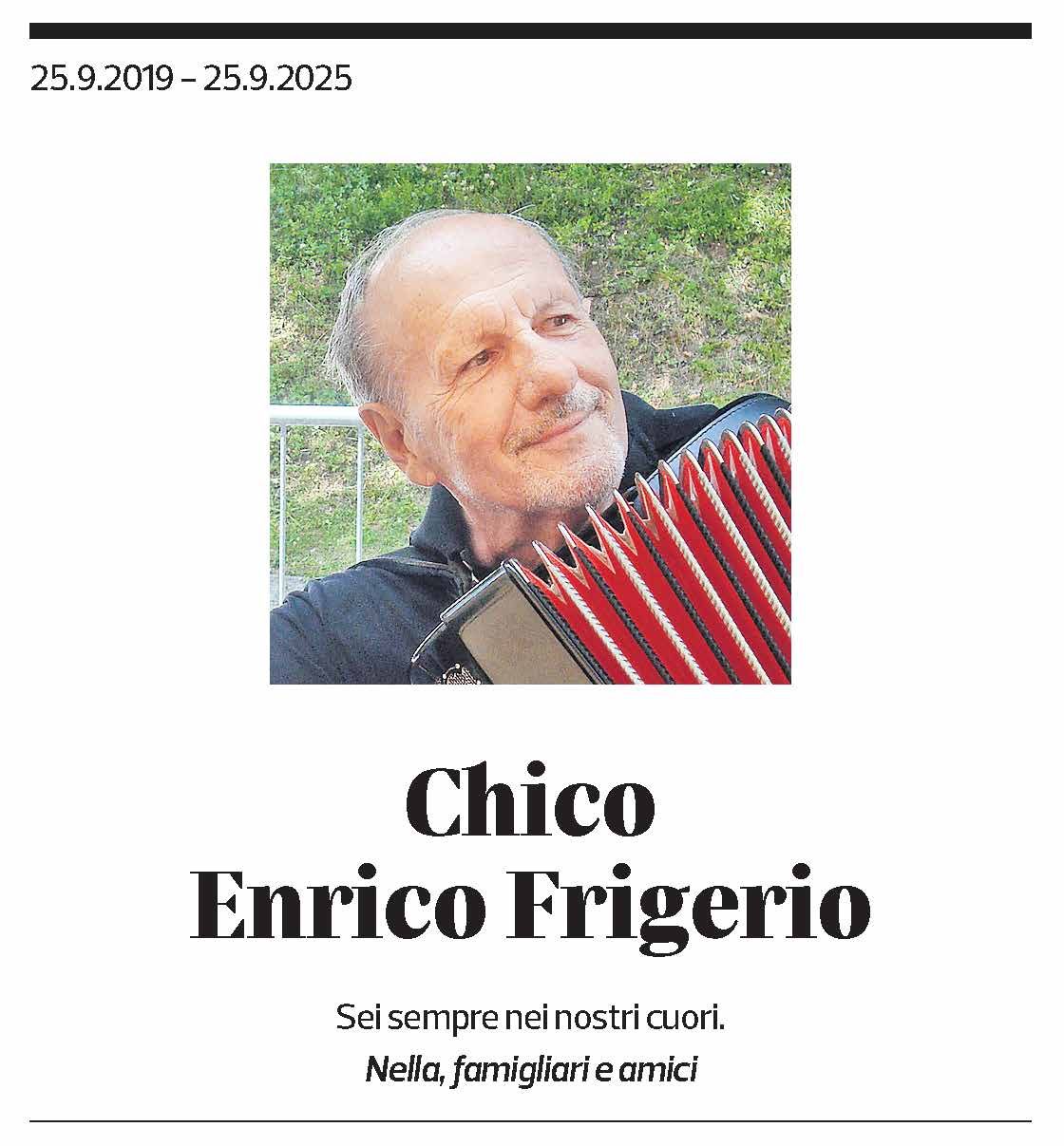 Annuncio funebre Chico Enrico Frigerio
