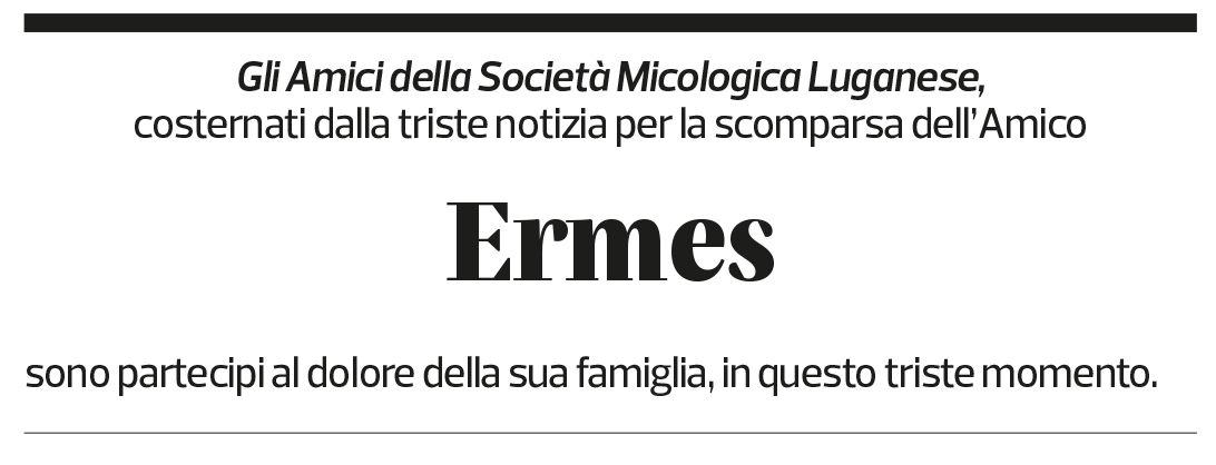 Annuncio funebre Ermes Balmelli