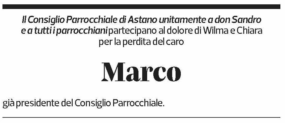 Annuncio funebre Marco 
