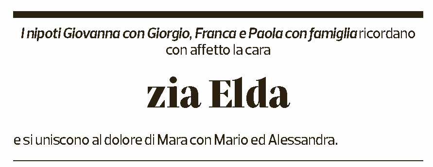 Annuncio funebre Elda Postizzi