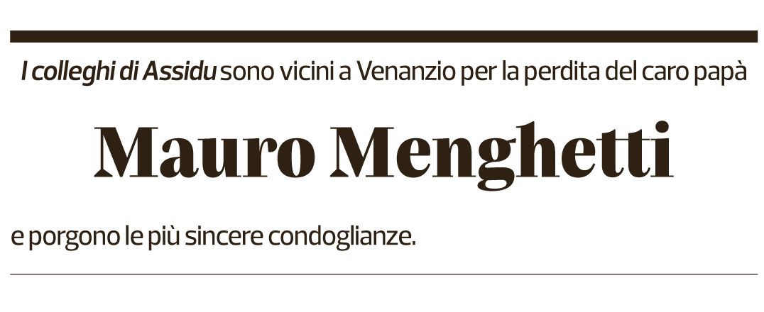 Annuncio funebre Mauro Menghetti