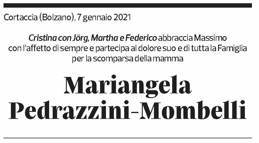 Annuncio funebre Mariangela Pedrazzini Mombelli