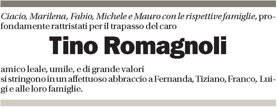 Annuncio funebre Tino Romagnoli