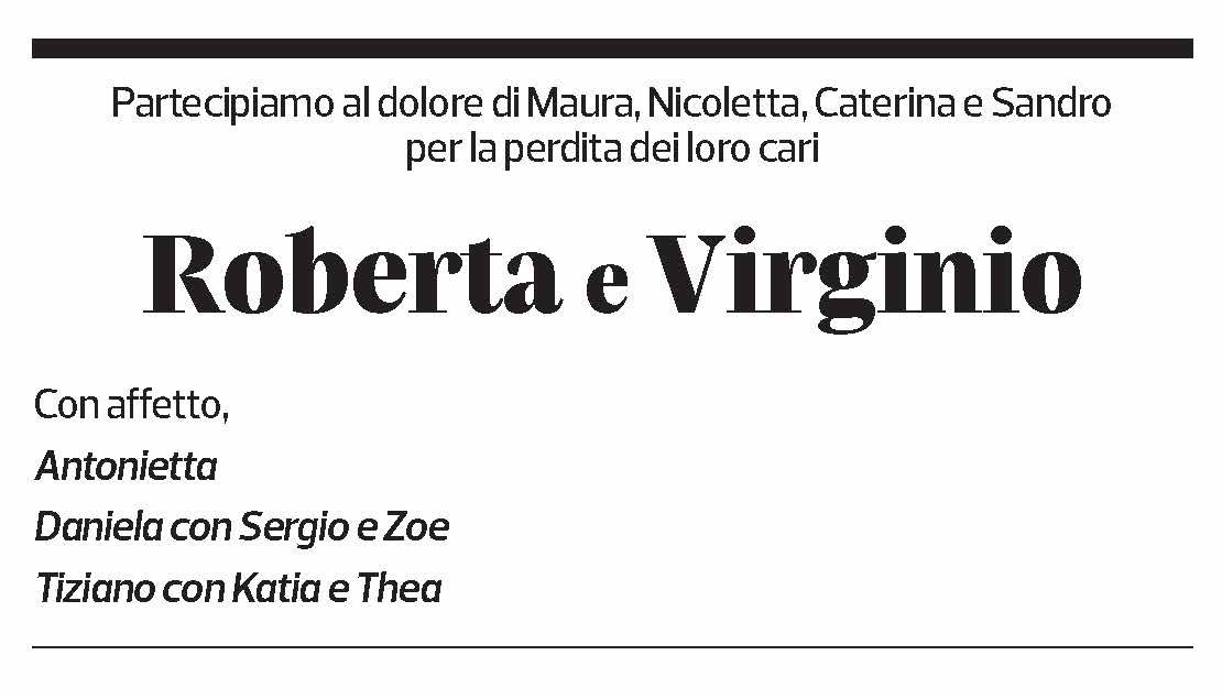 Annuncio funebre Roberta E Virginio 