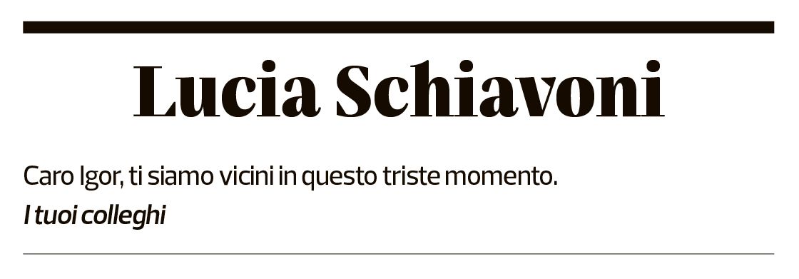 Annuncio funebre Lucia Schiavoni