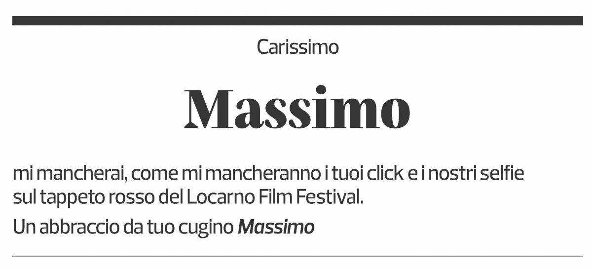 Annuncio funebre Massimo Pedrazzini