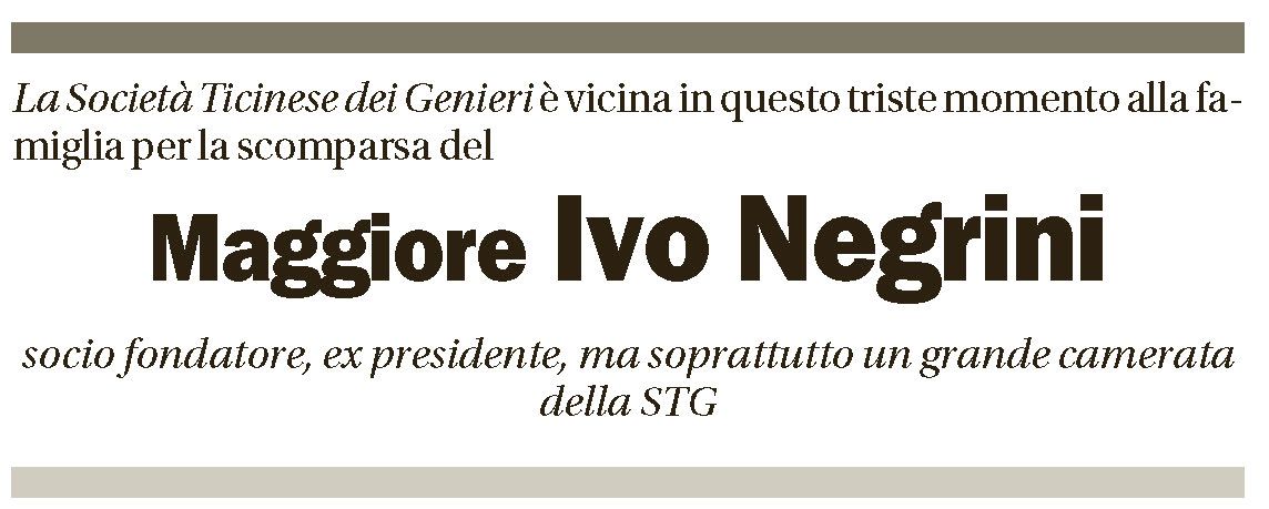 Annuncio funebre Ivo Negrini