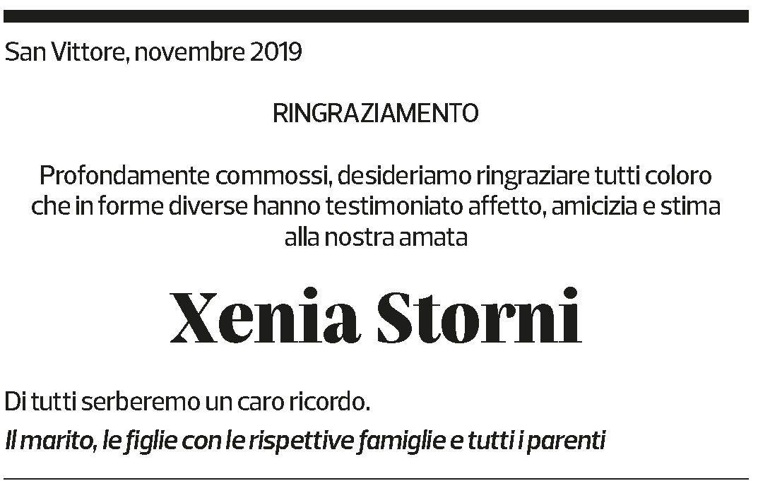 Annuncio funebre Xenia Storni