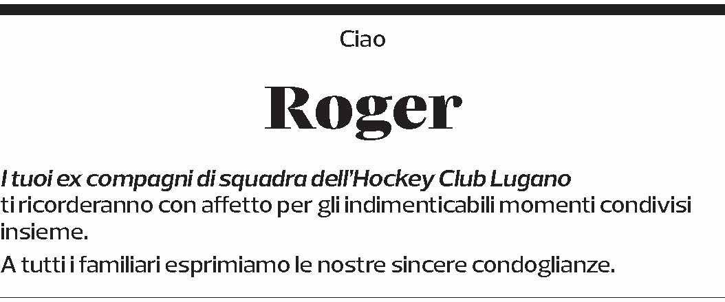 Annuncio funebre Roger 