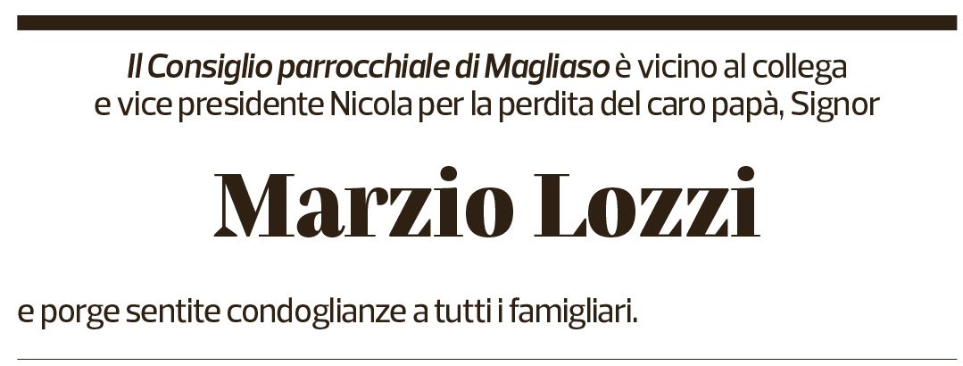 Annuncio funebre Marzio Lozzi