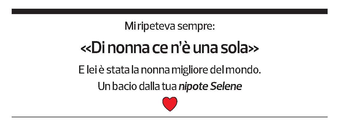 Annuncio funebre Carla Cattaneo Regazzi