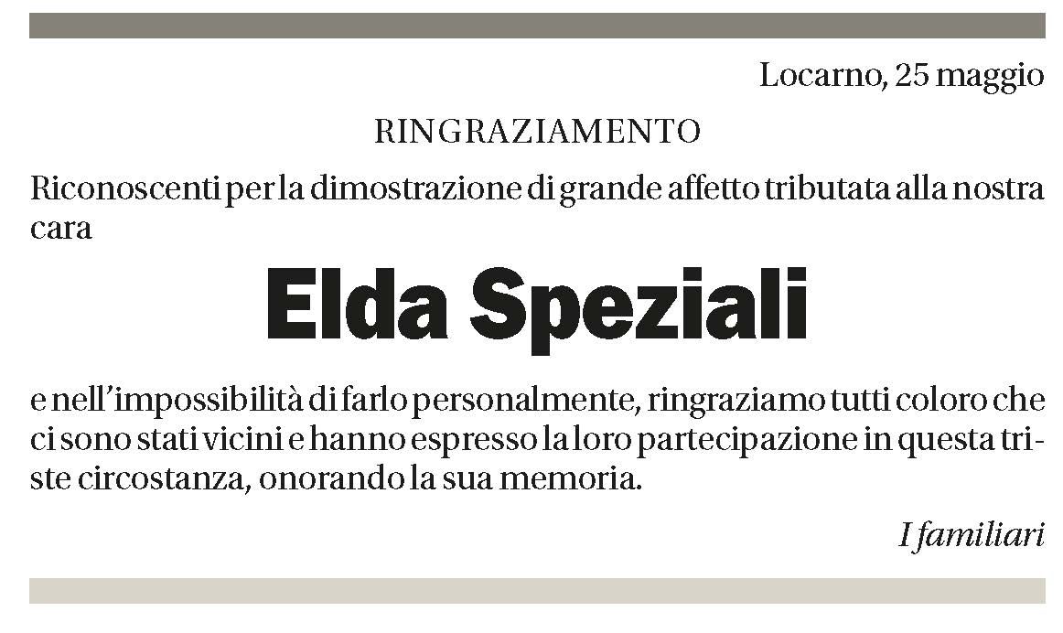 Annuncio funebre Elda Speziali