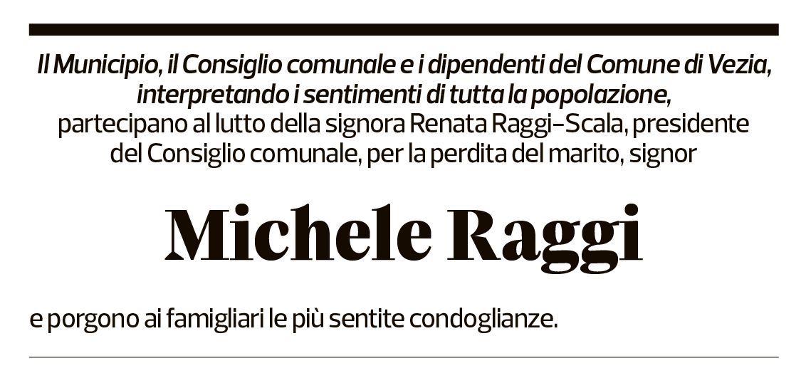 Annuncio funebre Michele Raggi