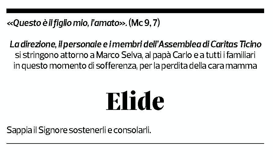 Annuncio funebre Elide 