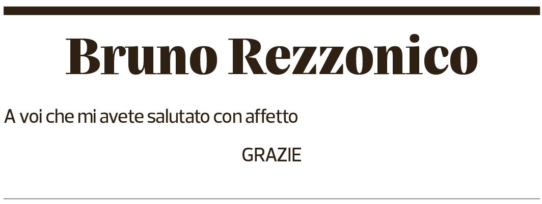 Annuncio funebre Bruno Rezzonico