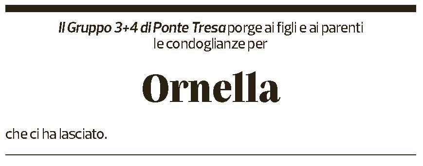 Annuncio funebre Ornella Negrini