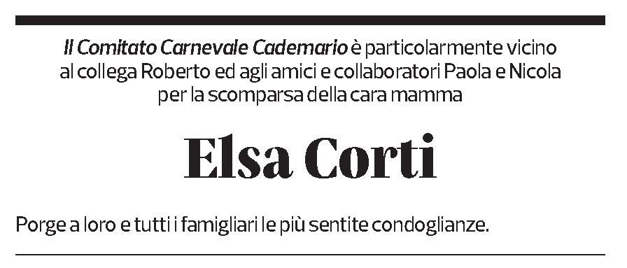 Annuncio funebre Elsa Corti