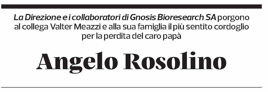 Annuncio funebre Angelo Rosolino