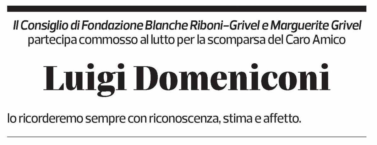 Annuncio funebre Luigi Domeniconi
