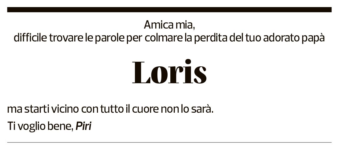 Annuncio funebre Loris Conti