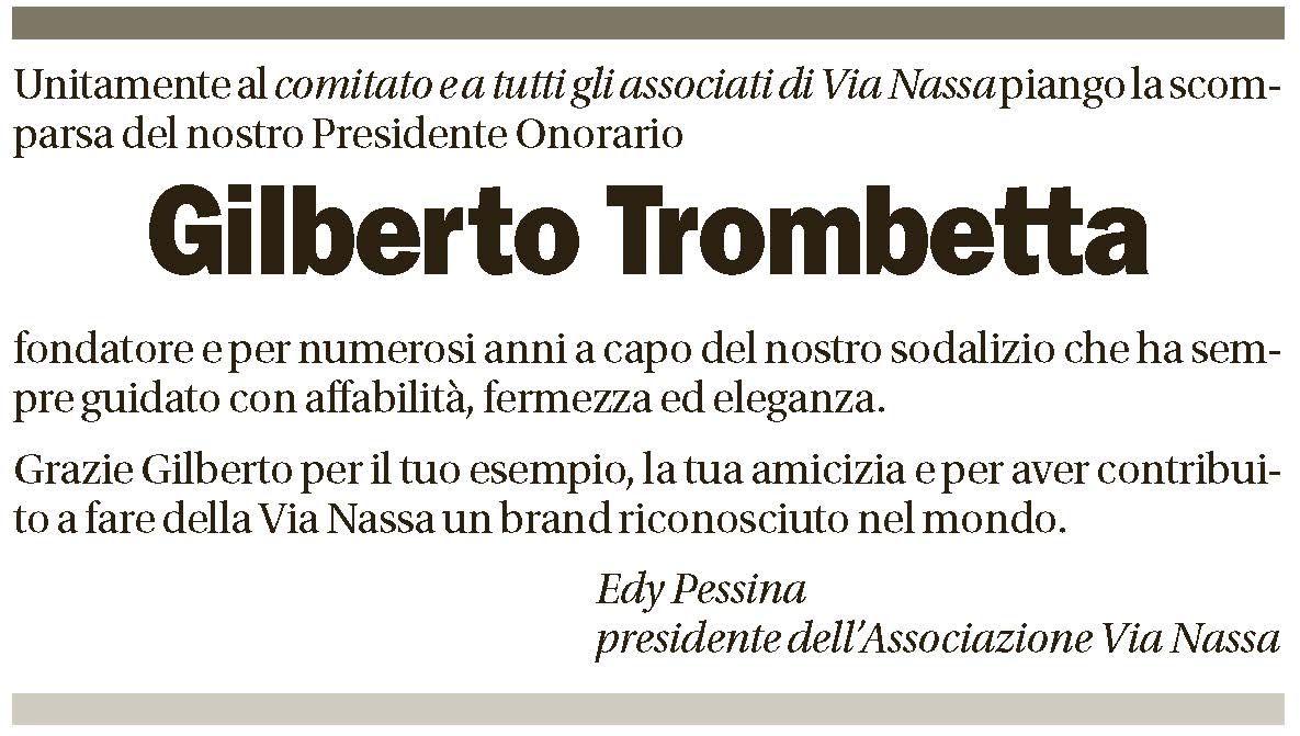 Annuncio funebre Gilberto Trombetta