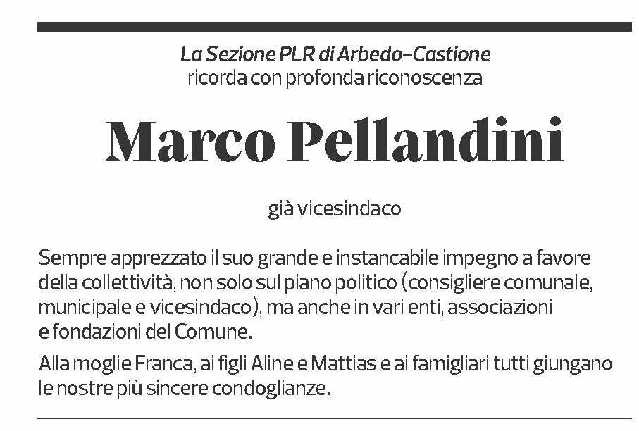 Annuncio funebre Marco Pellandini