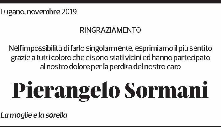 Annuncio funebre Pierangelo Sormani