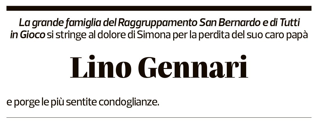 Annuncio funebre Lino Gennari