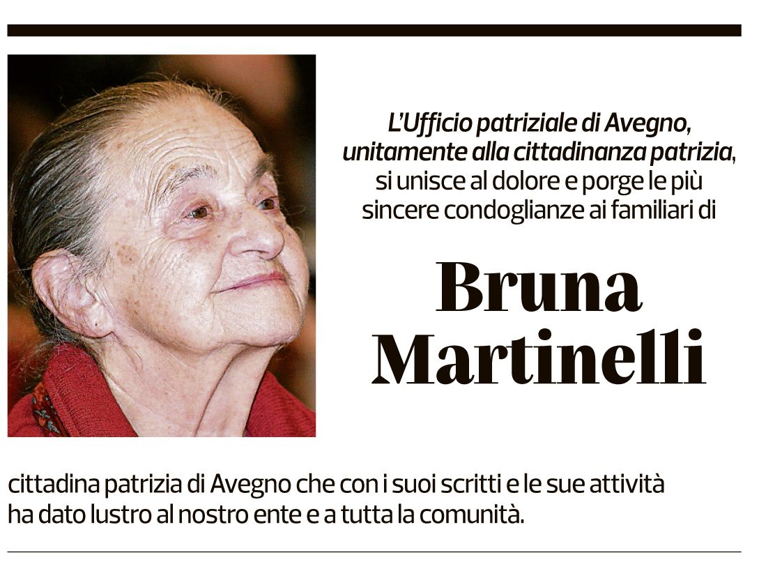 Annuncio funebre Bruna Martinelli