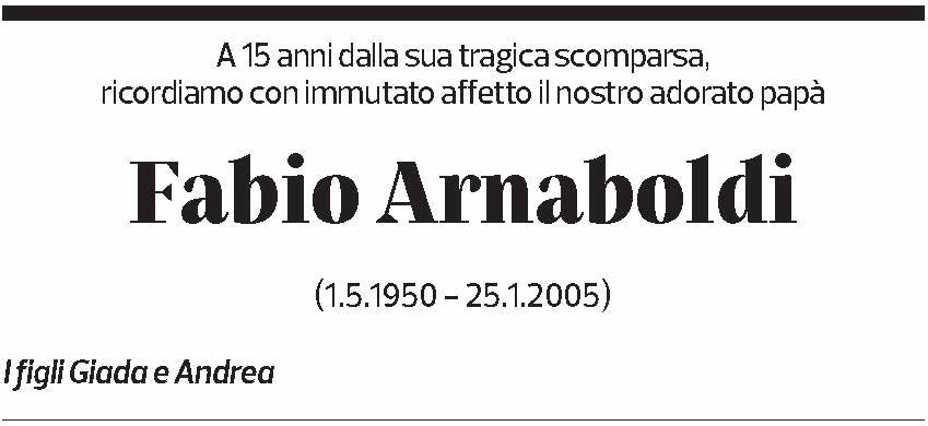 Annuncio funebre Fabio Arnaboldi